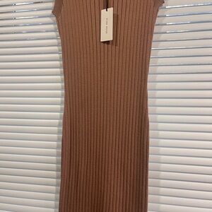 Pink Rose Women's Brown Ribbed Dress
